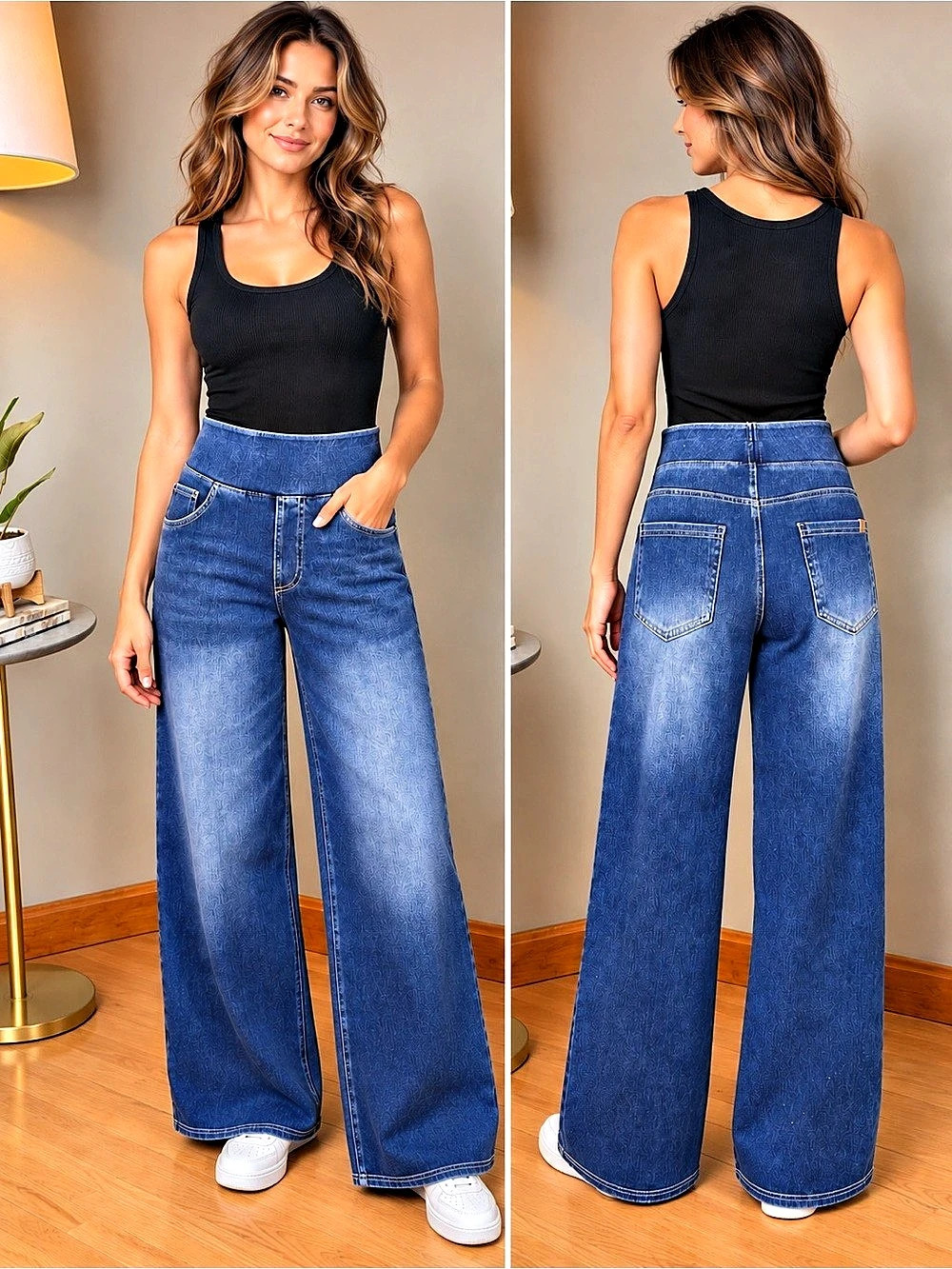 Halara Flex High Waisted Baggy Wide Leg Jeans S Petite